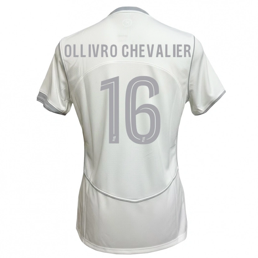 Danxen Herren Sacha Ollivro Chevalier #16 Weiß Grau Auswärtstrikot Trikot 2026/27 T-Shirt Schweiz