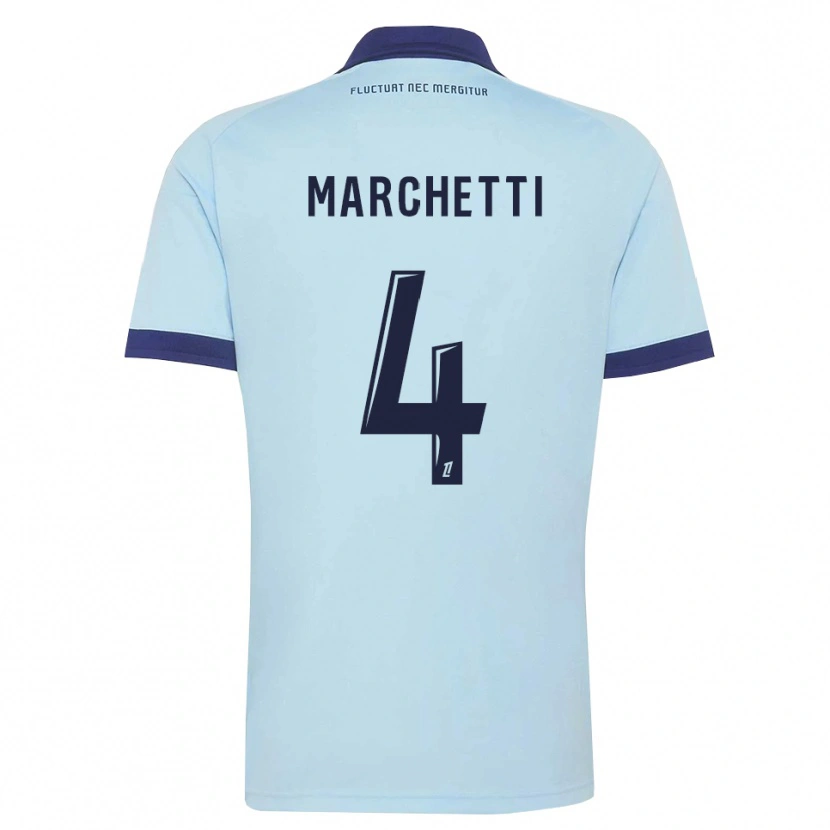 Danxen Herren Vincent Marchetti #4 Kornblumenblau Schwarz Auswärtstrikot Trikot 2026/27 T-Shirt Schweiz