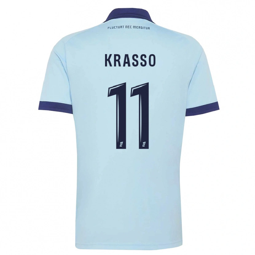 Danxen Herren Jean-Philippe Krasso #11 Kornblumenblau Schwarz Auswärtstrikot Trikot 2026/27 T-Shirt Schweiz