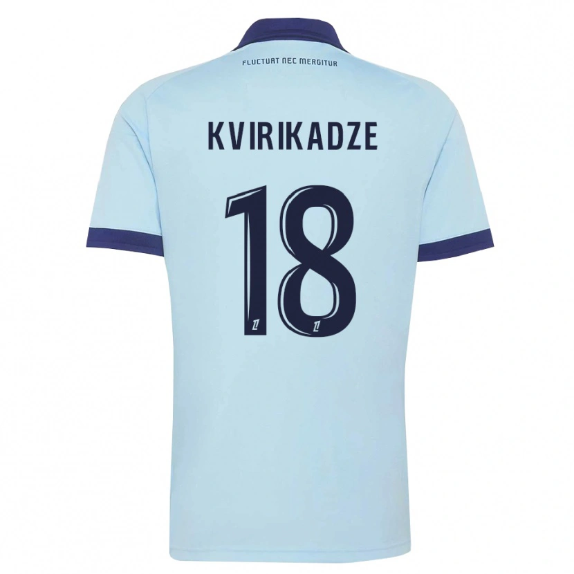 Danxen Herren Andria Kvirikadze #18 Kornblumenblau Schwarz Auswärtstrikot Trikot 2026/27 T-Shirt Schweiz