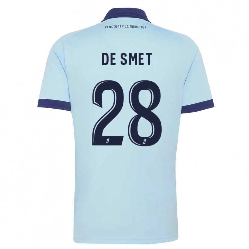 Danxen Herren Thibault De Smet #28 Kornblumenblau Schwarz Auswärtstrikot Trikot 2026/27 T-Shirt Schweiz