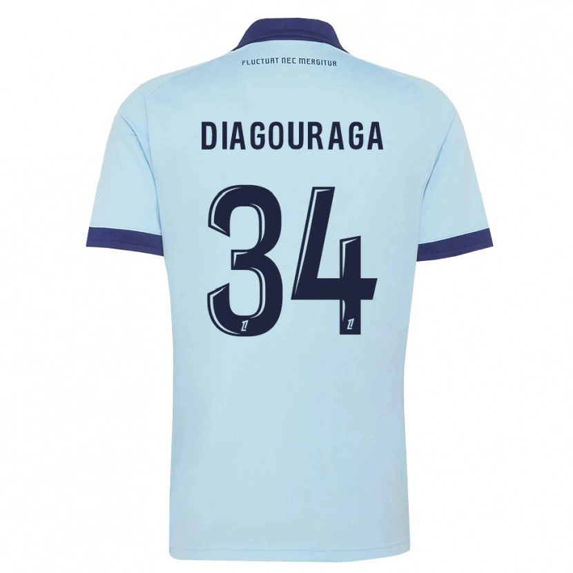 Danxen Herren Djibril Diagouraga #34 Kornblumenblau Schwarz Auswärtstrikot Trikot 2026/27 T-Shirt Schweiz