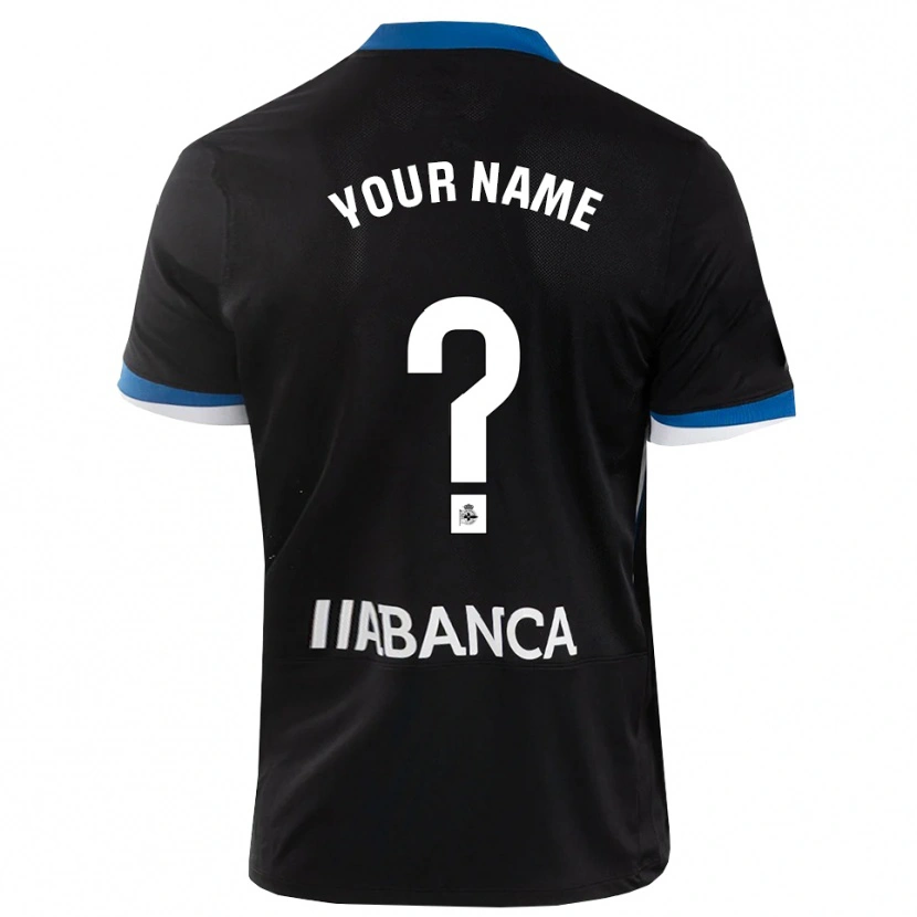 Danxen Herren Ihren Namen #0 Schwarz Blau Weiß Auswärtstrikot Trikot 2026/27 T-Shirt Schweiz