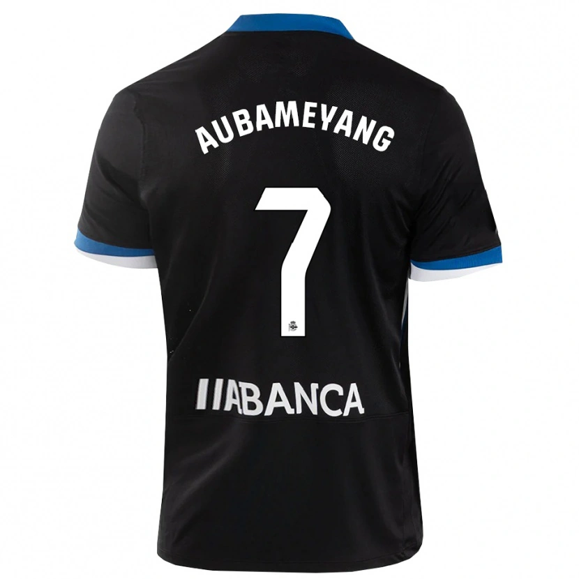 Danxen Herren Pierre-Emerick Aubameyang #7 Schwarz Blau Weiß Auswärtstrikot Trikot 2026/27 T-Shirt Schweiz