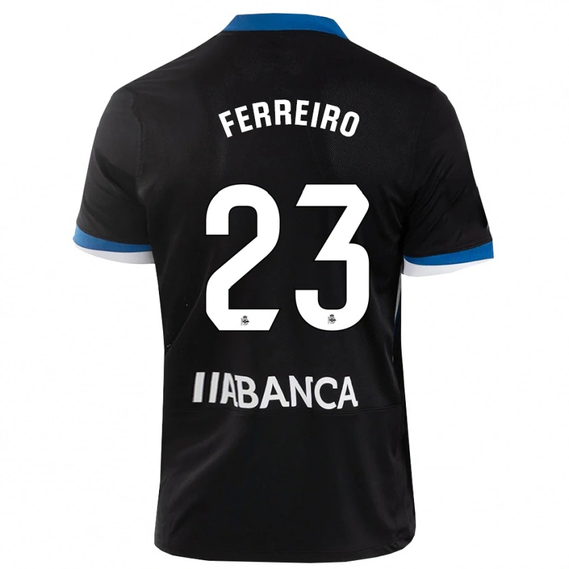 Danxen Herren Manu Ferreiro #23 Schwarz Blau Weiß Auswärtstrikot Trikot 2026/27 T-Shirt Schweiz
