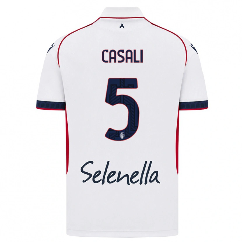 Danxen Herren Giacomo Casali #5 Weiß Rot Königsblau Auswärtstrikot Trikot 2026/27 T-Shirt Schweiz