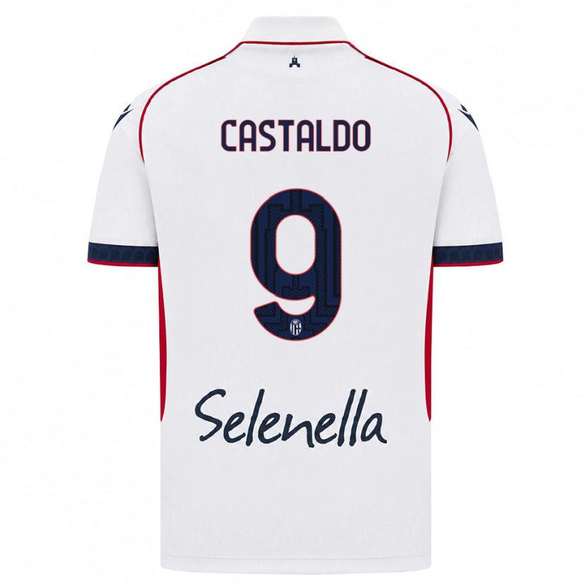 Danxen Herren Francesco Castaldo #9 Weiß Rot Königsblau Auswärtstrikot Trikot 2026/27 T-Shirt Schweiz