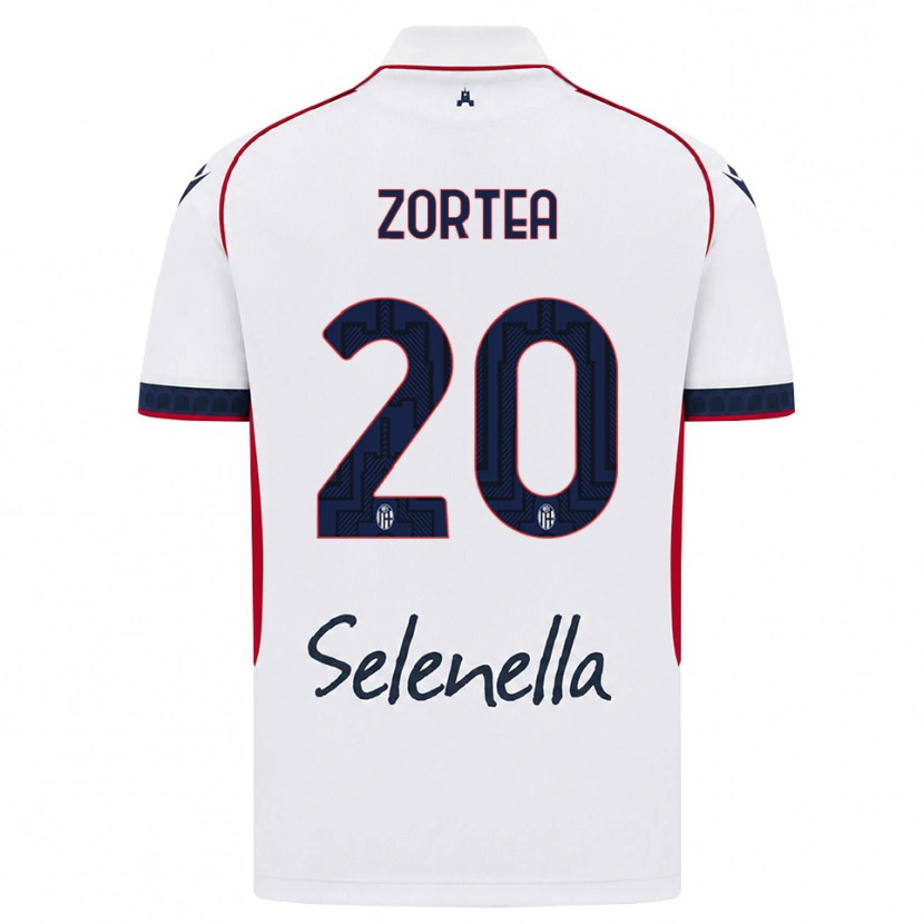 Danxen Herren Nadir Zortea #20 Weiß Rot Königsblau Auswärtstrikot Trikot 2026/27 T-Shirt Schweiz