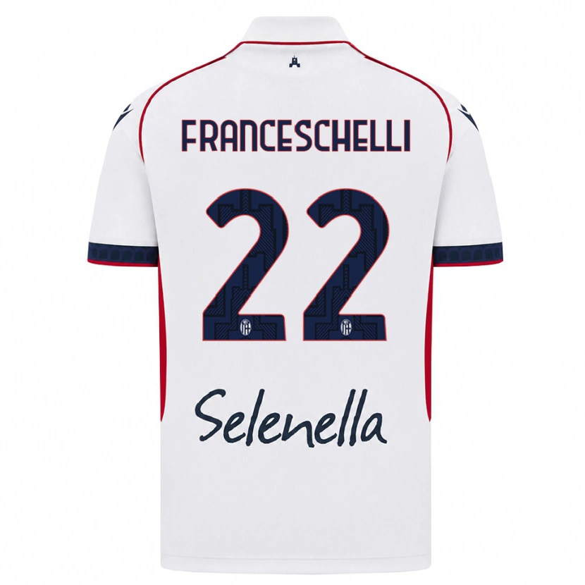 Danxen Herren Matteo Franceschelli #22 Weiß Rot Königsblau Auswärtstrikot Trikot 2026/27 T-Shirt Schweiz