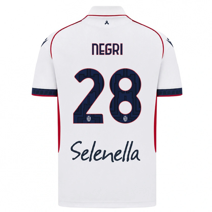 Danxen Herren Simone Negri #28 Weiß Rot Königsblau Auswärtstrikot Trikot 2026/27 T-Shirt Schweiz