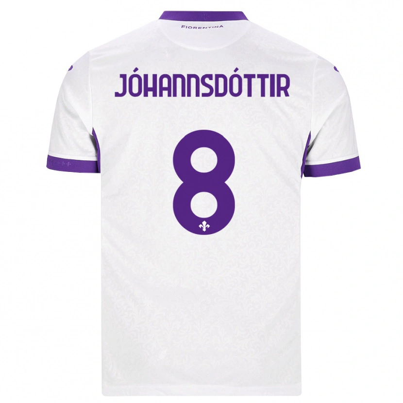 Danxen Herren Alexandra Jóhannsdóttir #8 Weiß Lila Auswärtstrikot Trikot 2026/27 T-Shirt Schweiz