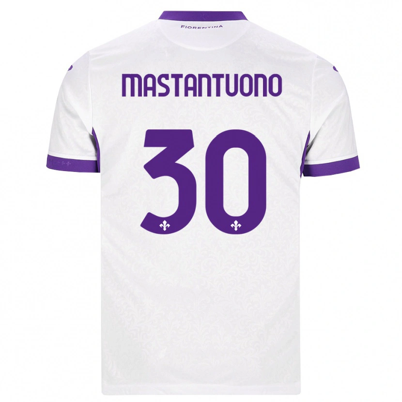 Danxen Herren Franco Mastantuono #30 Weiß Lila Auswärtstrikot Trikot 2026/27 T-Shirt Schweiz