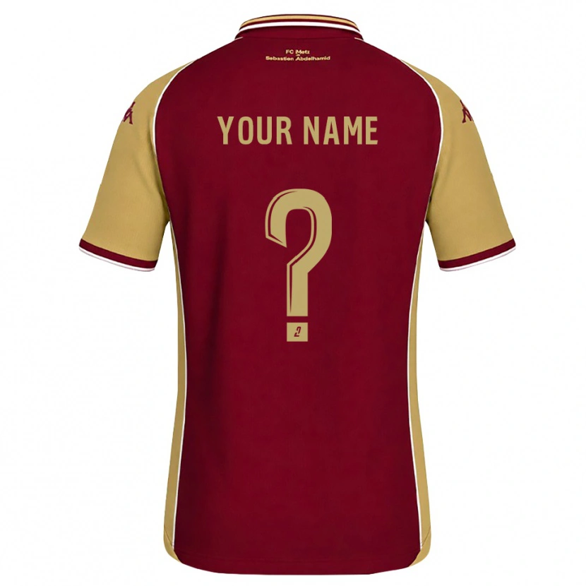 Danxen Damen Ihren Namen #0 Goldrute Dunkelrot Heimtrikot Trikot 2026/27 T-Shirt Schweiz
