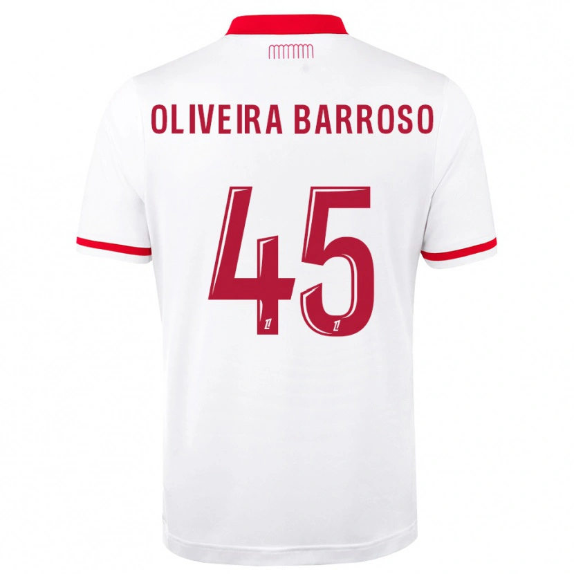 Danxen Damen Mickael Oliveira Barroso #45 Rot Weiß Heimtrikot Trikot 2026/27 T-Shirt Schweiz