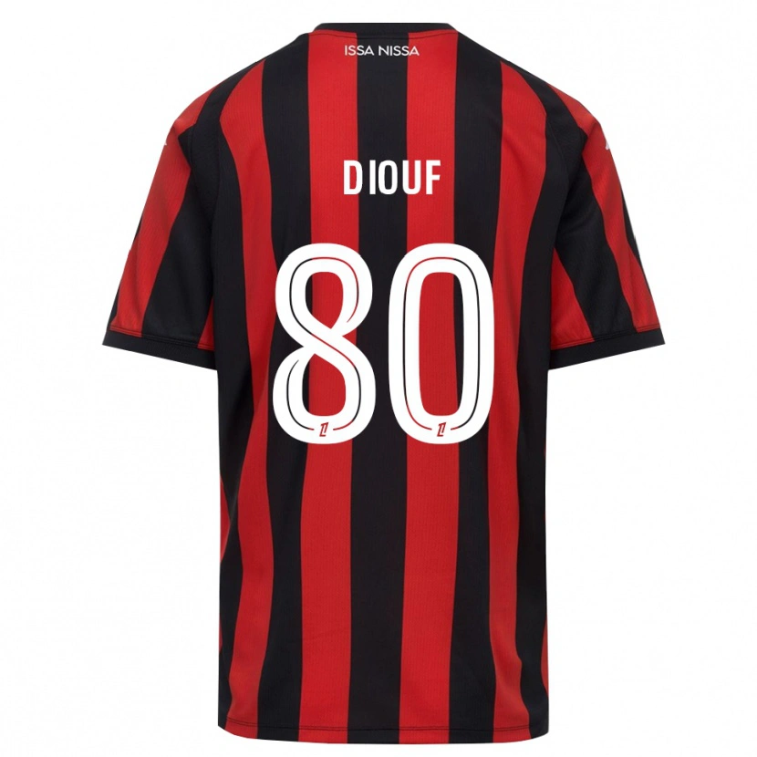 Danxen Damen Yehvann Diouf #80 Rot Schwarz Weiß Heimtrikot Trikot 2026/27 T-Shirt Schweiz