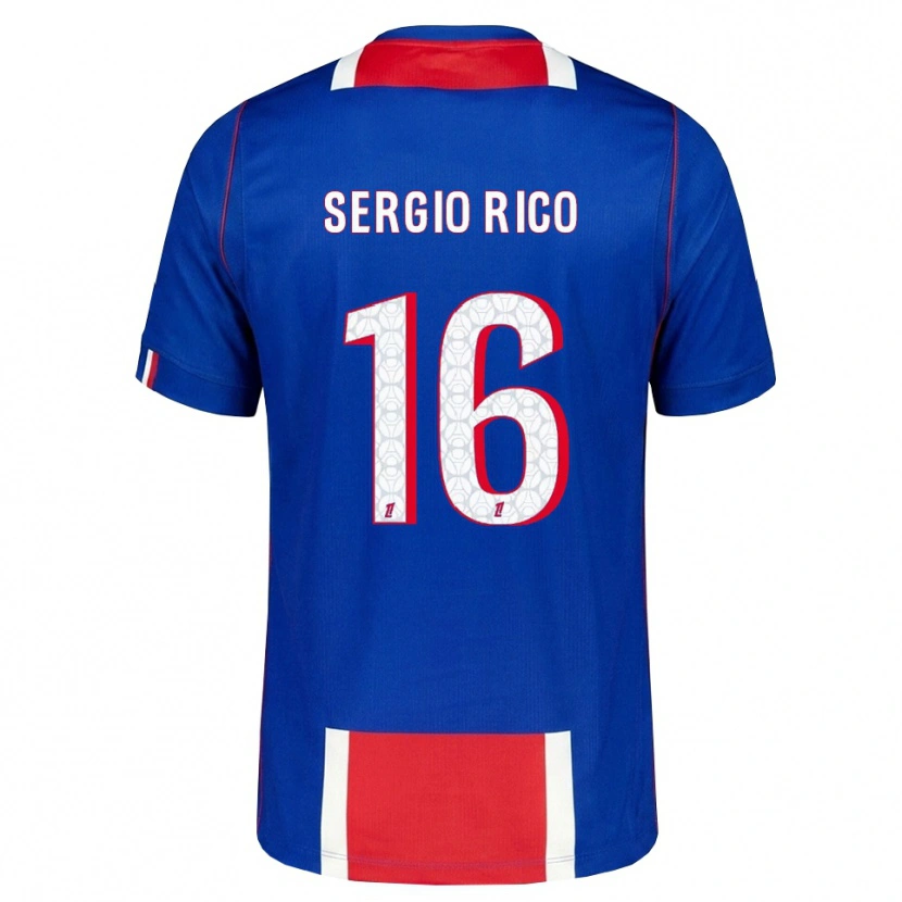 Danxen Damen Sergio Rico #16 Rot Weiß Blau Heimtrikot Trikot 2026/27 T-Shirt Schweiz