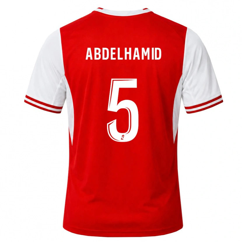 Danxen Damen Yunis Abdelhamid #5 Rot Weiß Heimtrikot Trikot 2026/27 T-Shirt Schweiz