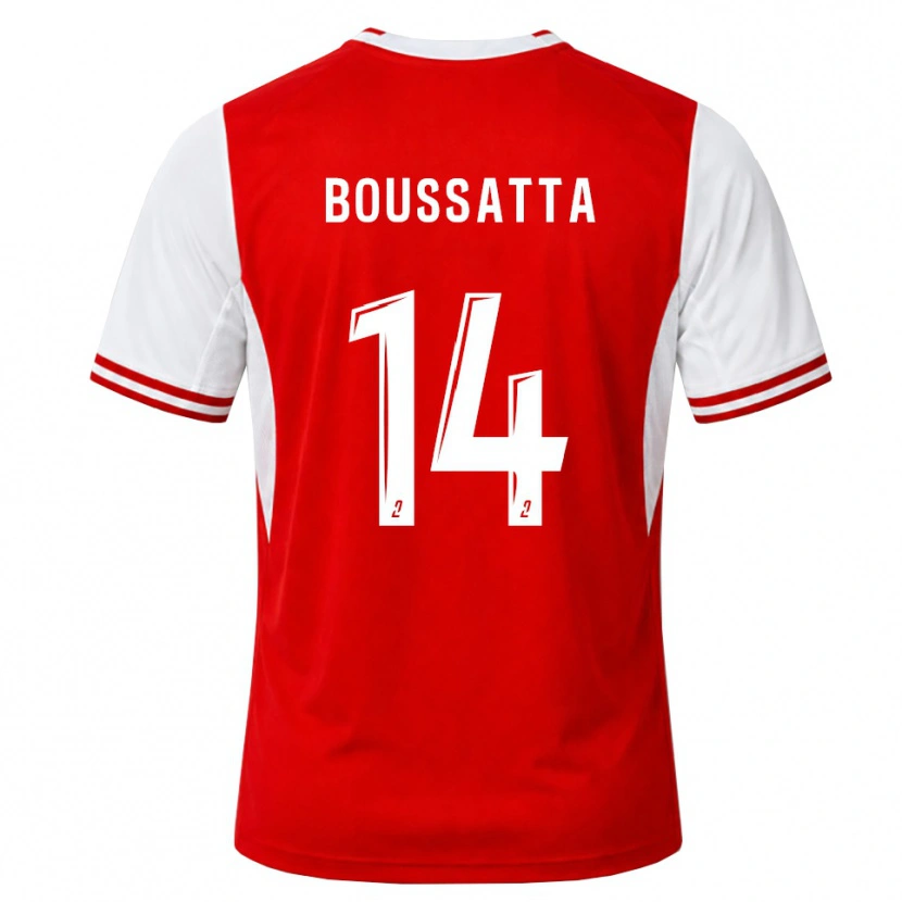 Danxen Damen Naïl Boussatta #14 Rot Weiß Heimtrikot Trikot 2026/27 T-Shirt Schweiz