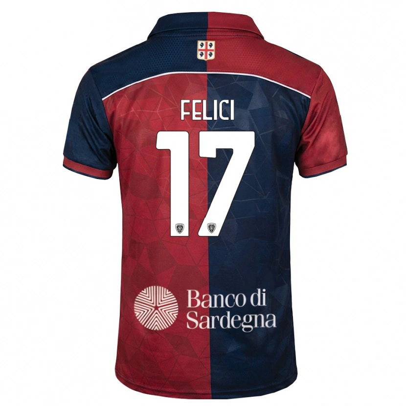 Danxen Damen Mattia Felici #17 Burgund Rot Königsblau Heimtrikot Trikot 2026/27 T-Shirt Schweiz