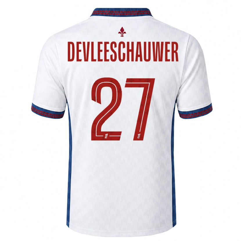 Danxen Damen Gwenaëlle Devleeschauwer #27 Rot Weiß Blau Auswärtstrikot Trikot 2026/27 T-Shirt Schweiz