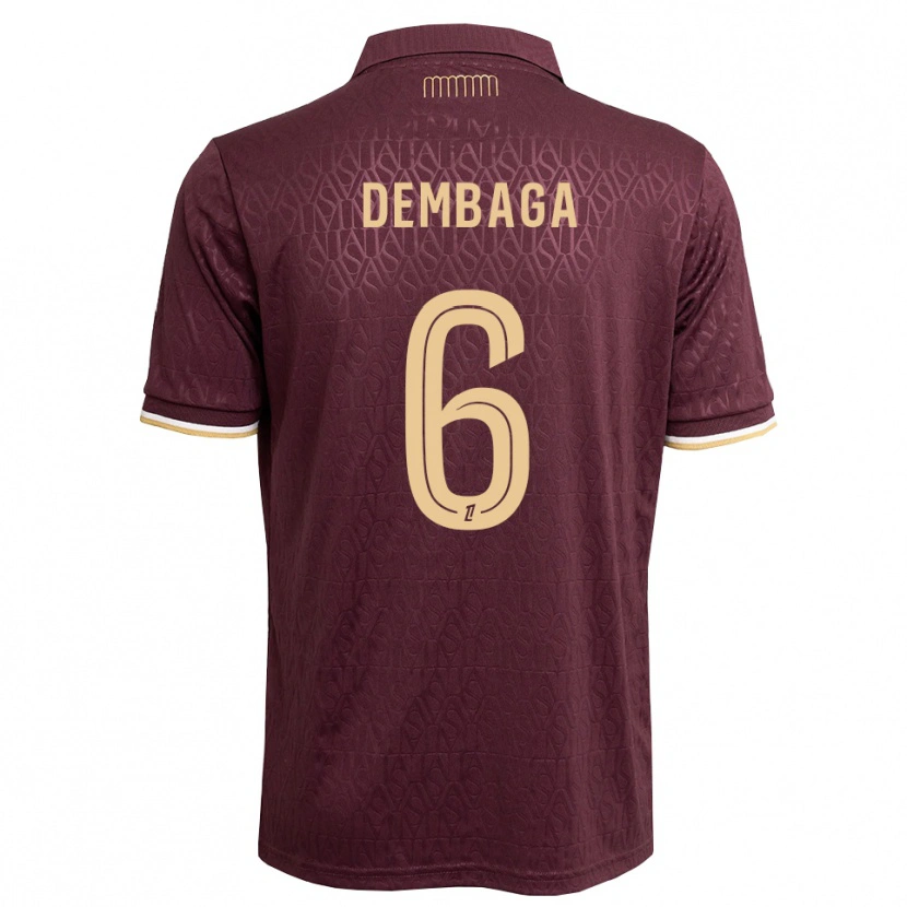 Danxen Damen Boubakar Dembaga #6 Weinrot Sandbraun Auswärtstrikot Trikot 2026/27 T-Shirt Schweiz