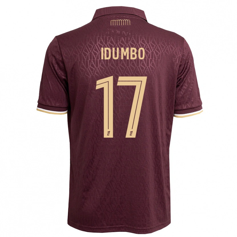 Danxen Damen Stanis Idumbo #17 Weinrot Sandbraun Auswärtstrikot Trikot 2026/27 T-Shirt Schweiz