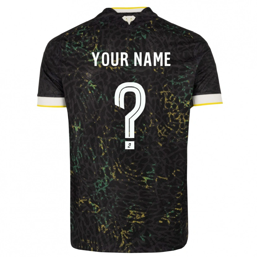 Danxen Damen Ihren Namen #0 Schwarz Weiß Gelb Auswärtstrikot Trikot 2026/27 T-Shirt Schweiz