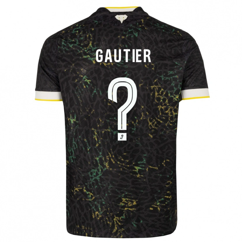 Danxen Damen Louka Gautier #0 Schwarz Weiß Gelb Auswärtstrikot Trikot 2026/27 T-Shirt Schweiz
