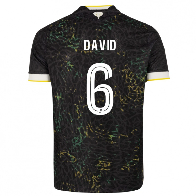 Danxen Damen Timothé David #6 Schwarz Weiß Gelb Auswärtstrikot Trikot 2026/27 T-Shirt Schweiz