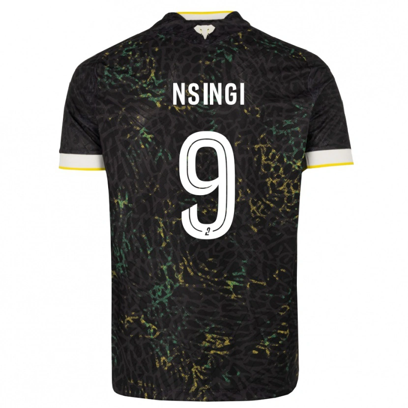 Danxen Damen Plamedi Nsingi #9 Schwarz Weiß Gelb Auswärtstrikot Trikot 2026/27 T-Shirt Schweiz