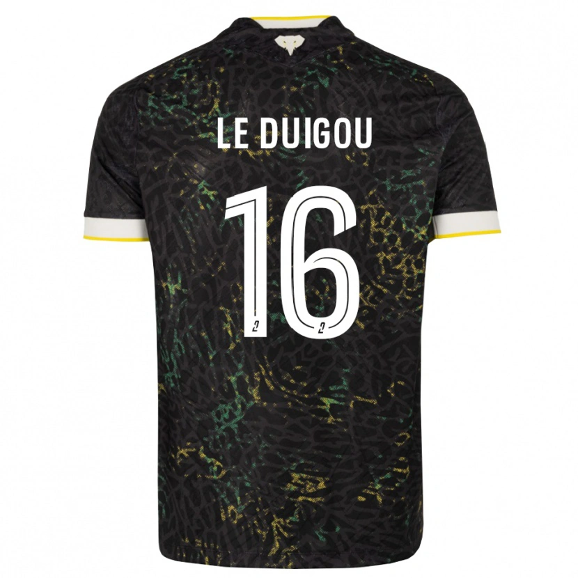 Danxen Damen Daniel Le Duigou #16 Schwarz Weiß Gelb Auswärtstrikot Trikot 2026/27 T-Shirt Schweiz