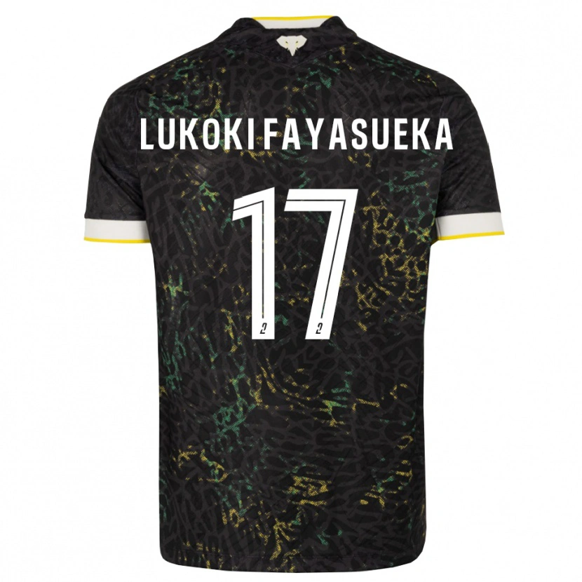 Danxen Damen Kévin Lukoki Fayasueka #17 Schwarz Weiß Gelb Auswärtstrikot Trikot 2026/27 T-Shirt Schweiz