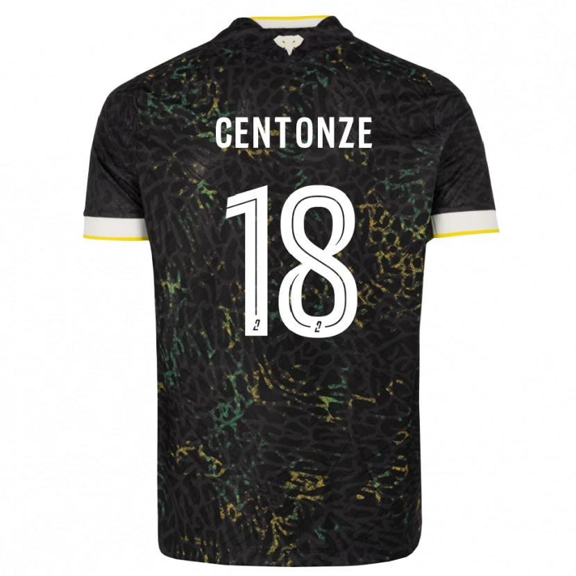 Danxen Damen Fabien Centonze #18 Schwarz Weiß Gelb Auswärtstrikot Trikot 2026/27 T-Shirt Schweiz