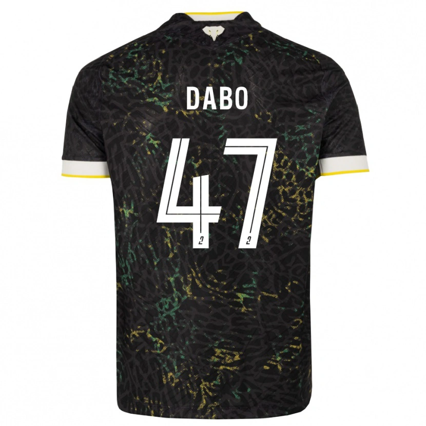 Danxen Damen Moustapha Dabo #47 Schwarz Weiß Gelb Auswärtstrikot Trikot 2026/27 T-Shirt Schweiz