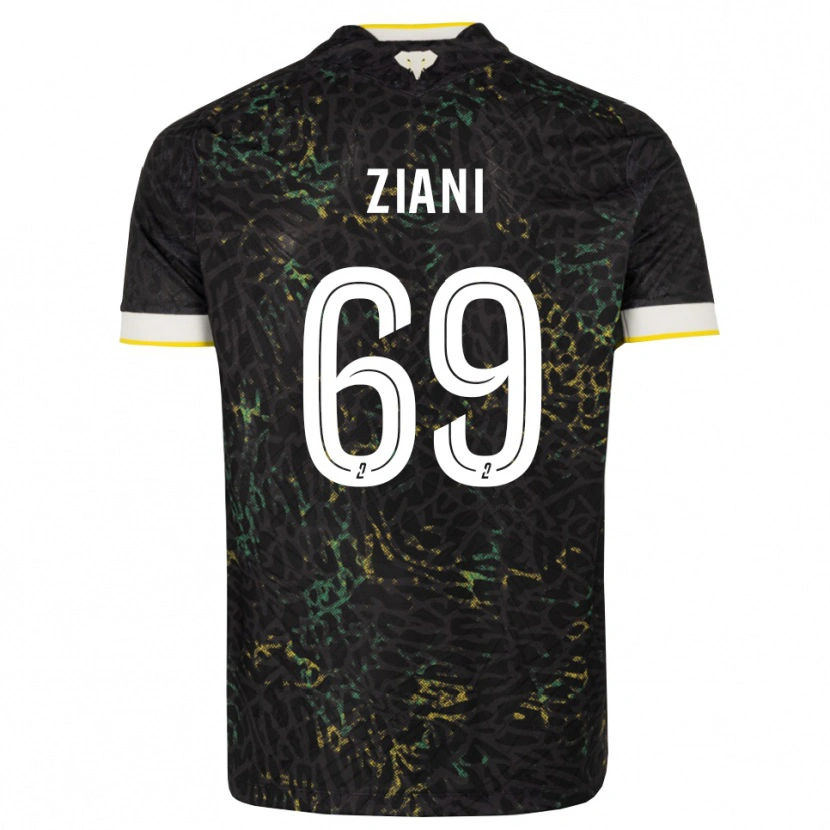 Danxen Damen Sacha Ziani #69 Schwarz Weiß Gelb Auswärtstrikot Trikot 2026/27 T-Shirt Schweiz