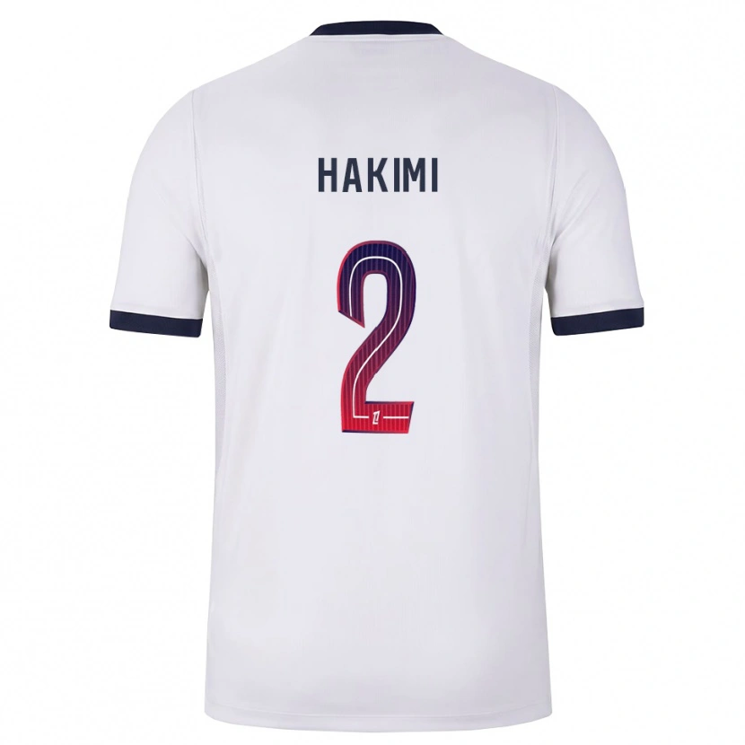 Danxen Damen Achraf Hakimi #2 Weiß Schwarz Rot Auswärtstrikot Trikot 2026/27 T-Shirt Schweiz