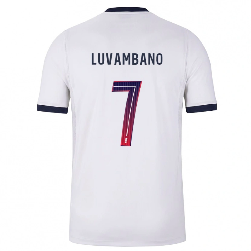Danxen Damen Ethan Luvambano #7 Weiß Schwarz Rot Auswärtstrikot Trikot 2026/27 T-Shirt Schweiz