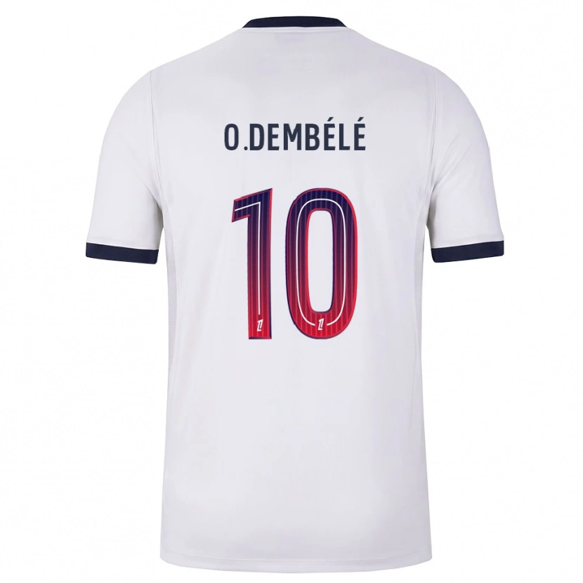 Danxen Damen Ousmane Dembélé #10 Weiß Schwarz Rot Auswärtstrikot Trikot 2026/27 T-Shirt Schweiz