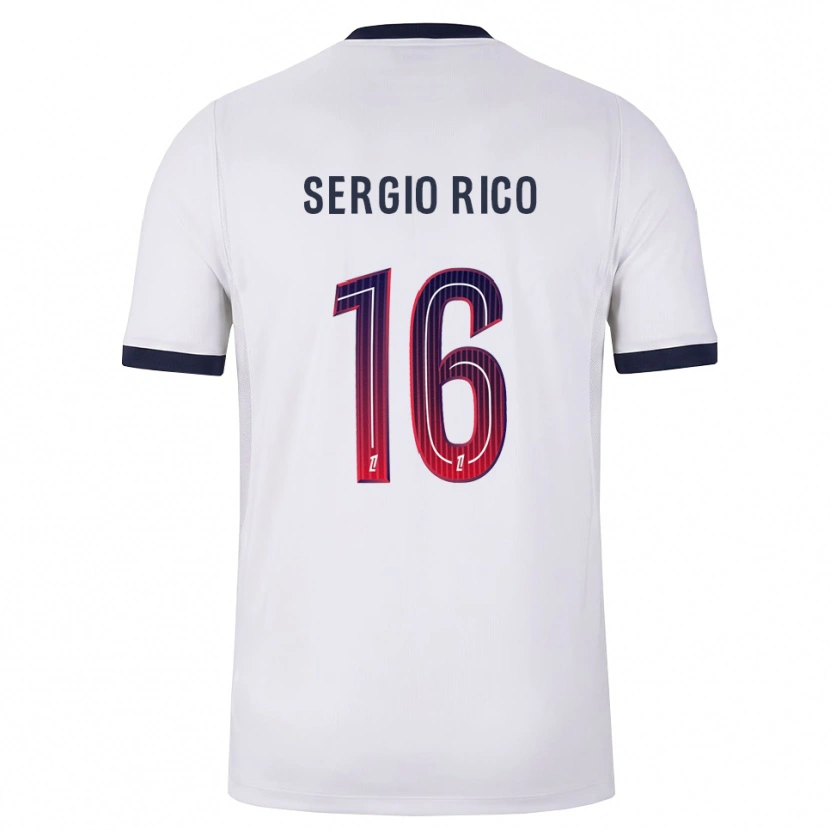 Danxen Damen Sergio Rico #16 Weiß Schwarz Rot Auswärtstrikot Trikot 2026/27 T-Shirt Schweiz