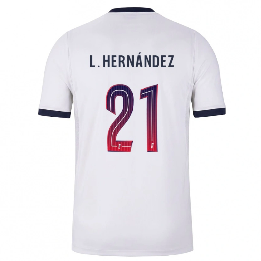 Danxen Damen Lucas Hernández #21 Weiß Schwarz Rot Auswärtstrikot Trikot 2026/27 T-Shirt Schweiz