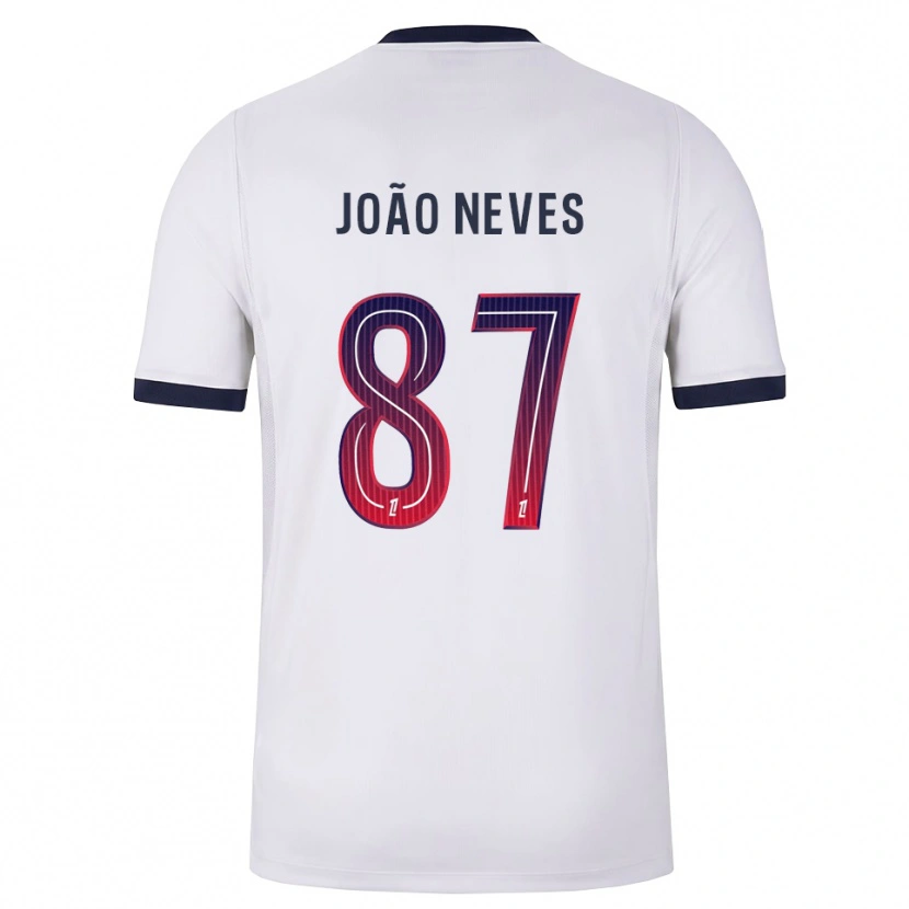 Danxen Damen João Neves #87 Weiß Schwarz Rot Auswärtstrikot Trikot 2026/27 T-Shirt Schweiz
