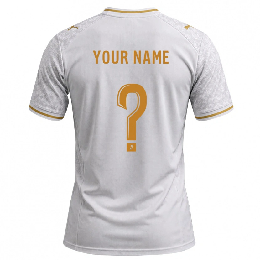 Danxen Damen Ihren Namen #0 Weiß Grau Goldrute Auswärtstrikot Trikot 2026/27 T-Shirt Schweiz