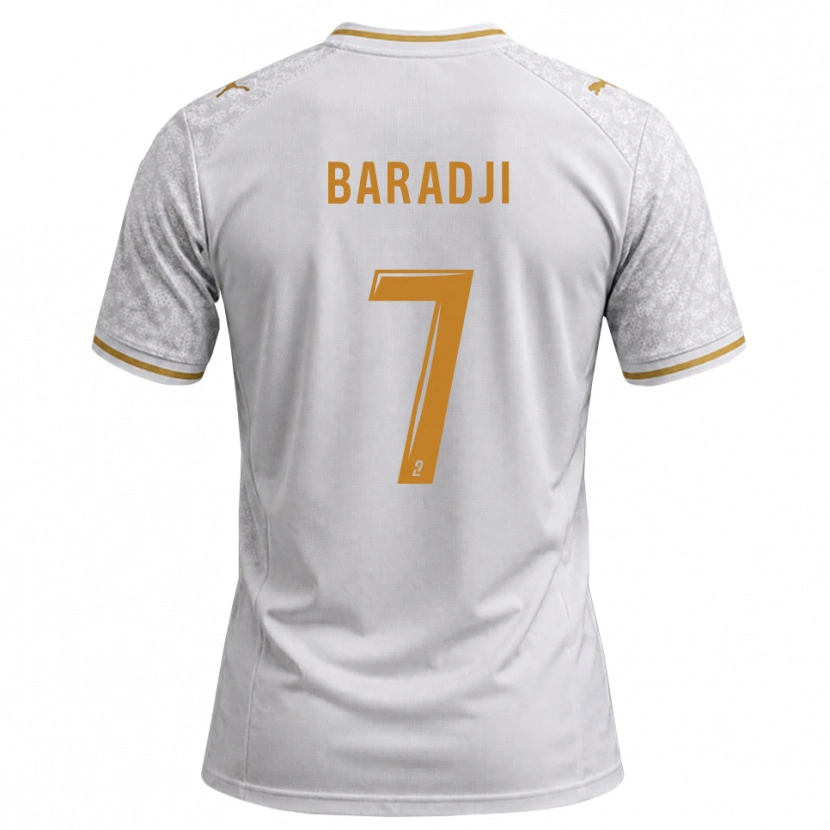 Danxen Damen Adama Baradji #7 Weiß Grau Goldrute Auswärtstrikot Trikot 2026/27 T-Shirt Schweiz