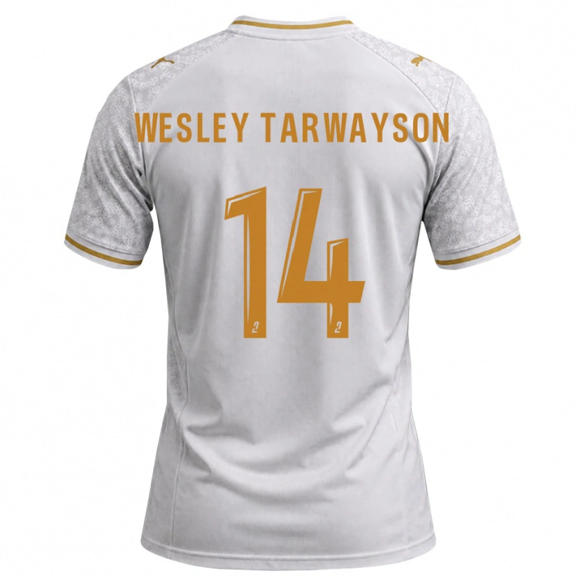 Danxen Damen James Wesley Tarwayson #14 Weiß Grau Goldrute Auswärtstrikot Trikot 2026/27 T-Shirt Schweiz