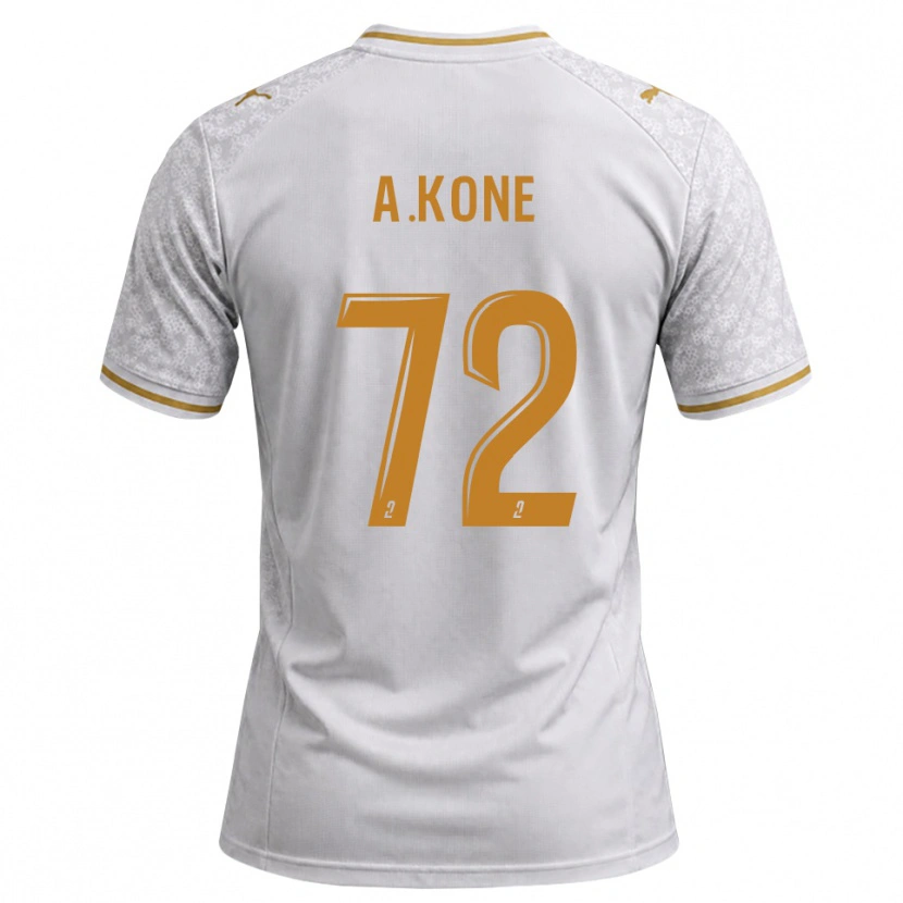 Danxen Damen Amadou Koné #72 Weiß Grau Goldrute Auswärtstrikot Trikot 2026/27 T-Shirt Schweiz