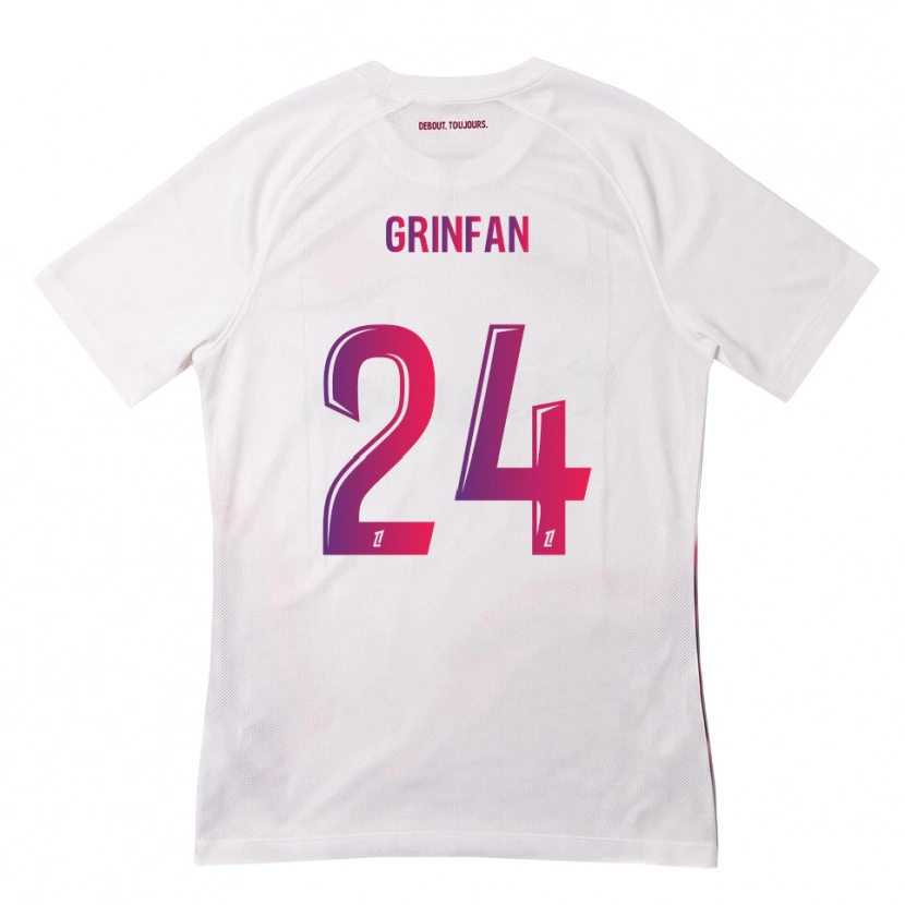 Danxen Damen Roma Grinfan #24 Weiß Pink Lila Auswärtstrikot Trikot 2026/27 T-Shirt Schweiz