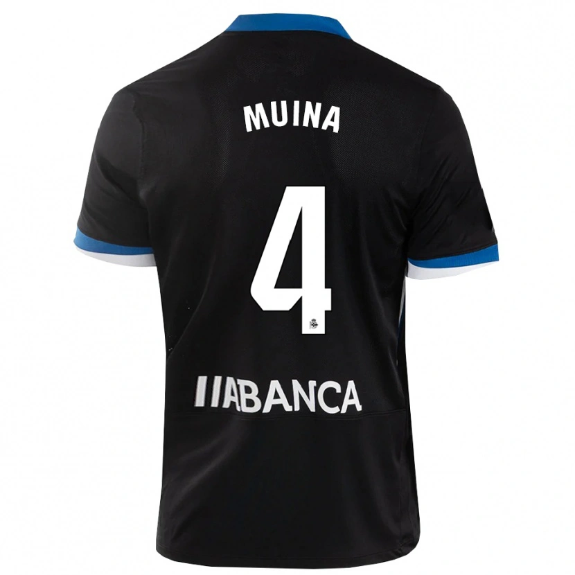 Danxen Damen Henar Muiña #4 Schwarz Blau Weiß Auswärtstrikot Trikot 2026/27 T-Shirt Schweiz