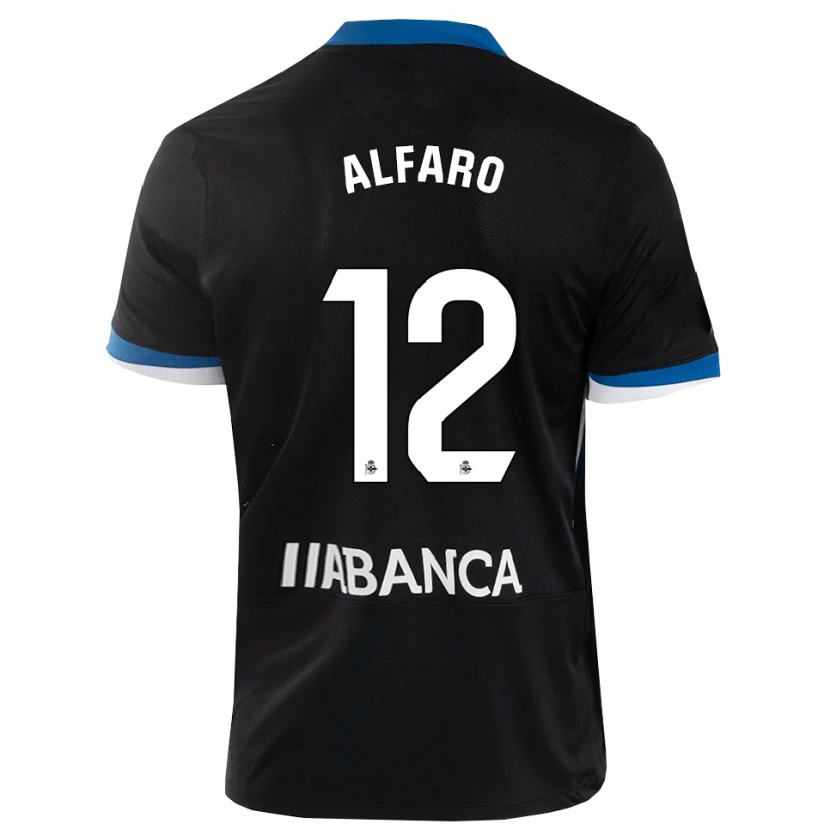 Danxen Damen Alejandro Alfaro #12 Schwarz Blau Weiß Auswärtstrikot Trikot 2026/27 T-Shirt Schweiz
