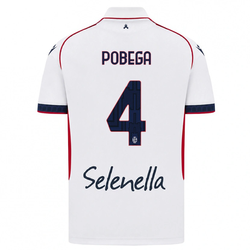 Danxen Damen Tommaso Pobega #4 Weiß Rot Königsblau Auswärtstrikot Trikot 2026/27 T-Shirt Schweiz