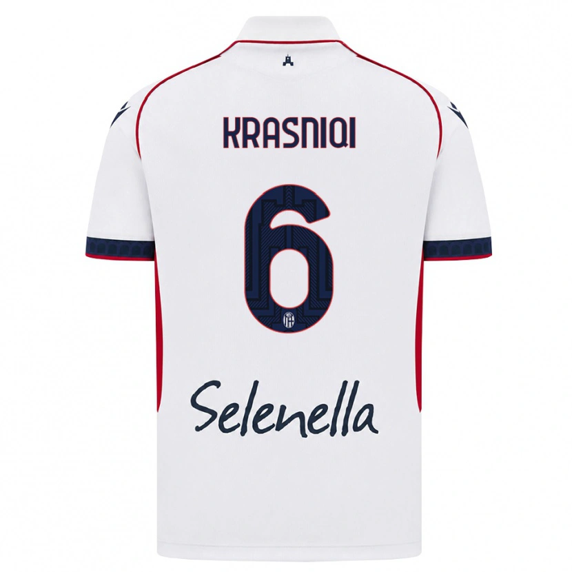 Danxen Damen Besalet Krasniqi #6 Weiß Rot Königsblau Auswärtstrikot Trikot 2026/27 T-Shirt Schweiz